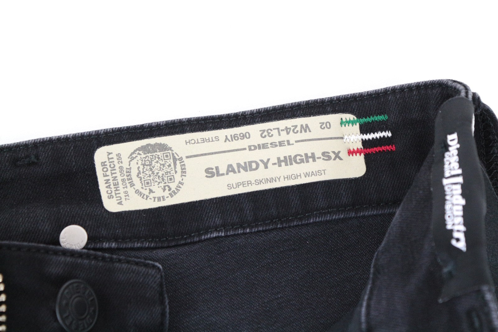 DIESEL Slandy-High-SX 069IY Women's Jeans W24/L32 Patterned Super Skinny Girls