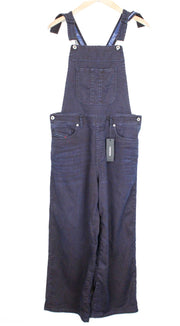 DIESEL Bady-NE 0681S Women's Jumpsuit S Wide Blue Stretch Cotton Dungarees