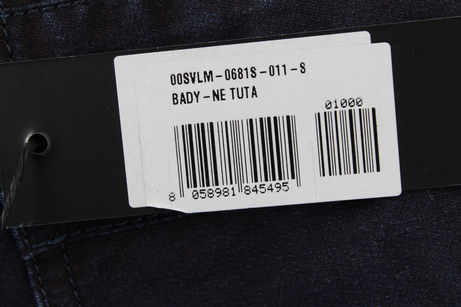 DIESEL Bady-NE 0681S Women's Jumpsuit S Wide Blue Stretch Cotton Dungarees