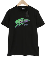 DIESEL T-Diegos-B13 Men T-Shirt L Black Tricot Stretchy Crew Neck Short Sleeve