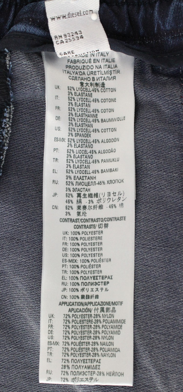 DIESEL D-Erinn-NE-J 069HP Women's Jeans W29 Jogg Wide Fit Drawstring Blue Cotton