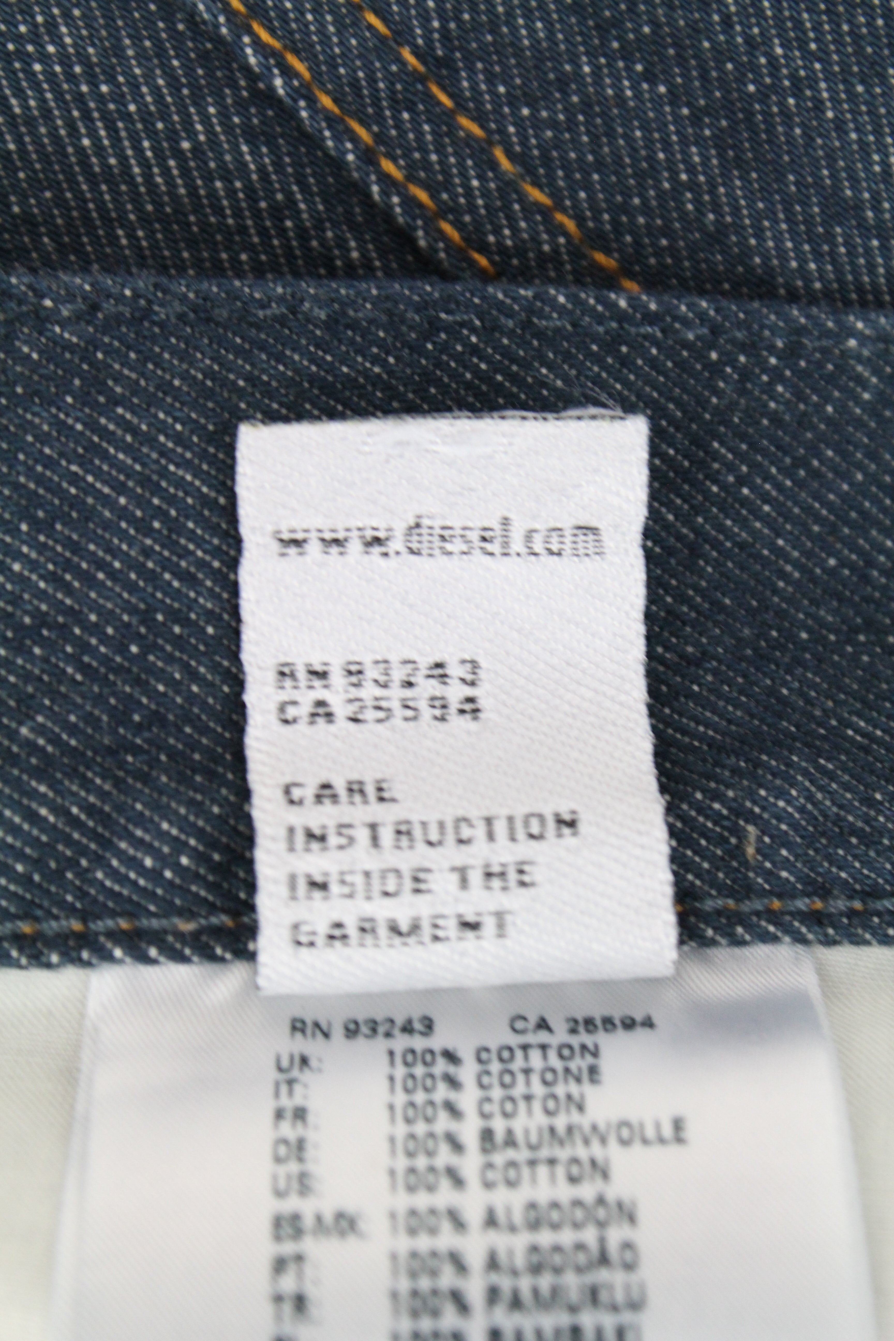 DIESEL Widee 084UR Women's Jeans W26/L30 Casual Straight Blue Cotton Fit Denim