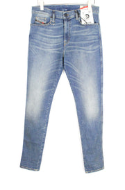 DIESEL D-Istort 085AZ Men's Jeans W36/L32 Super Skinny Fit Blue Stretch 5-Pocket