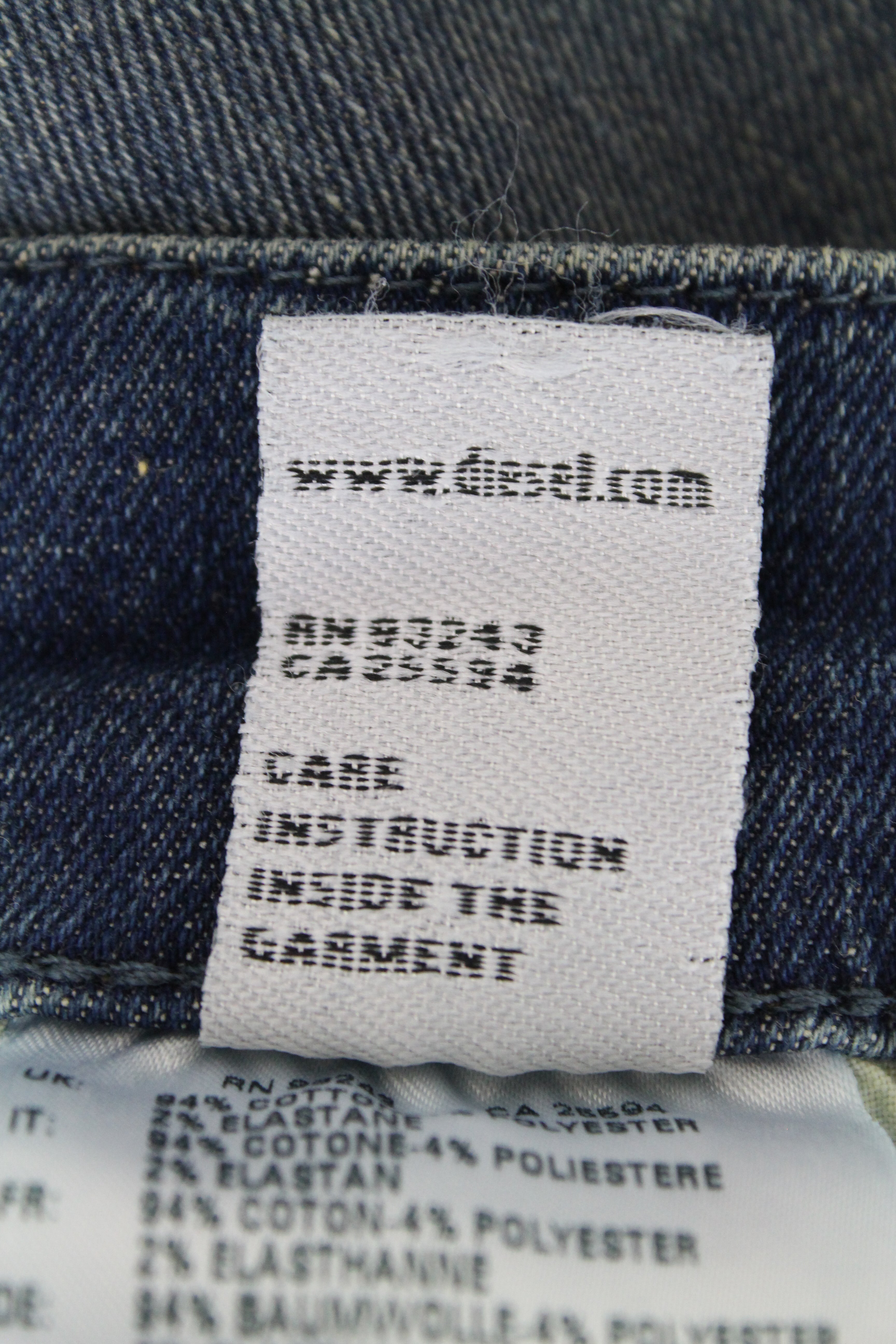 DIESEL D-Istort 085AZ Men's Jeans W36/L32 Super Skinny Fit Blue Stretch 5-Pocket