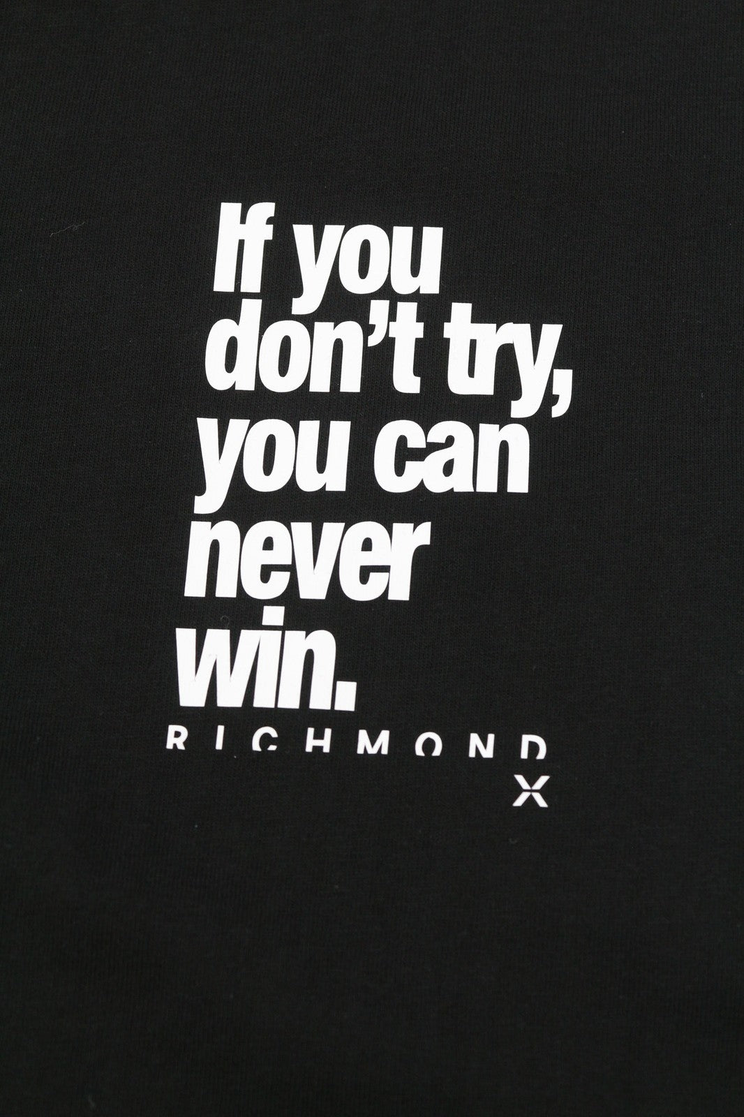 JOHN RICHMOND Mens T-Shirt M Black Short Sleeve Crew Neck Print All Seasons