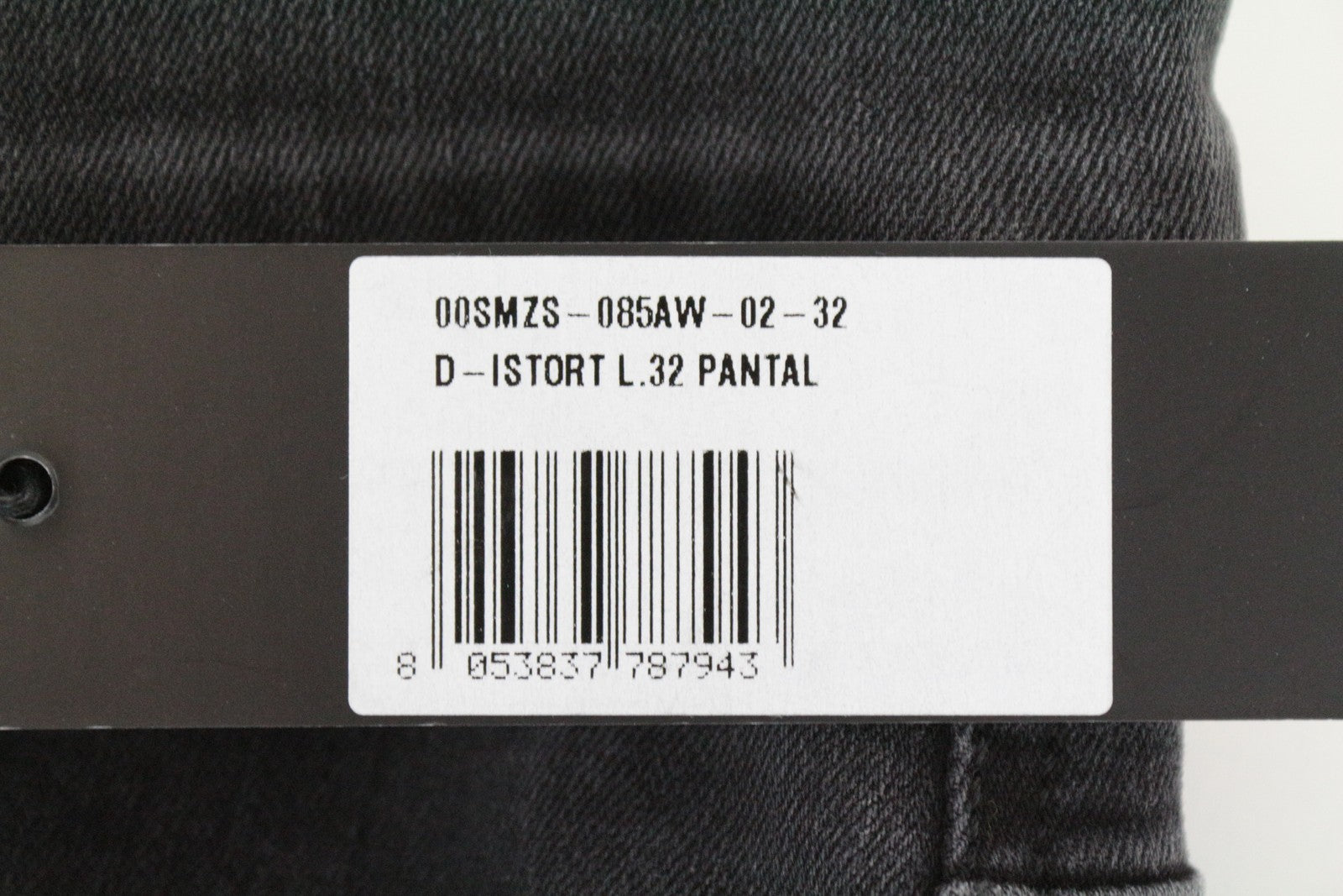 DIESEL D-Istort 085AW Men's Jeans W32/L32 Ripped Grey Super Skinny Fit Stretch