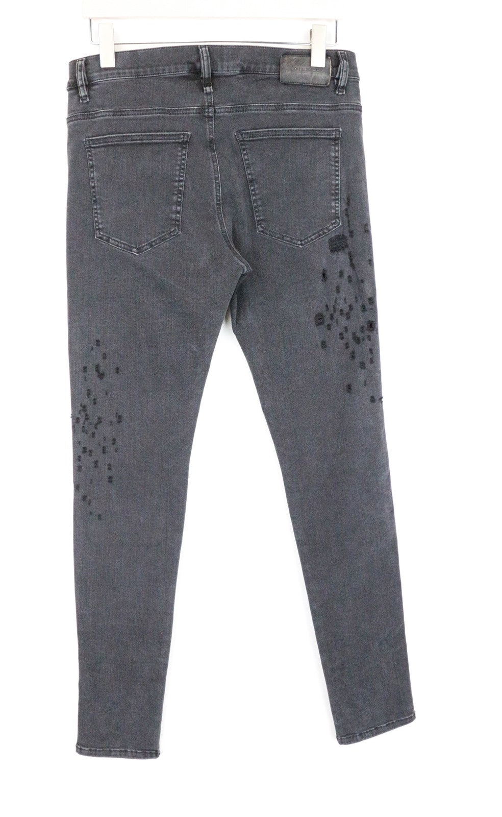 DIESEL D-Istort 085AW Men's Jeans W32/L32 Ripped Grey Super Skinny Fit Stretch