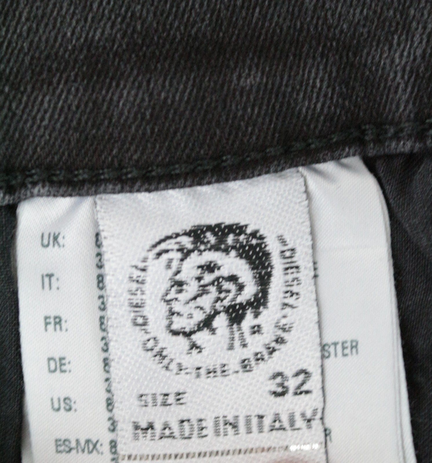 DIESEL D-Istort 085AW Men's Jeans W32/L32 Ripped Grey Super Skinny Fit Stretch