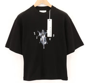 RICHMOND Women`s T-Shirt S Black Oversized Crew Neck Print Stretch