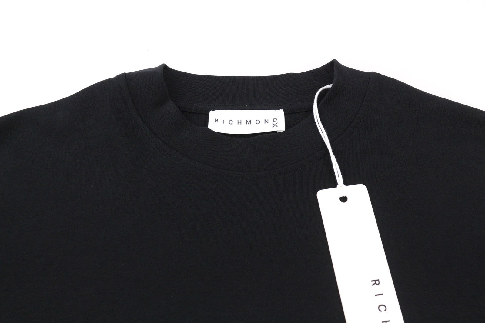 RICHMOND Women`s T-Shirt S Black Oversized Crew Neck Print Stretch