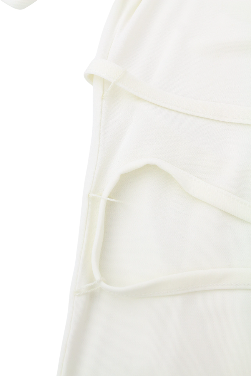 RICHMOND Women`s T-Shirt S Off White Short Sleeve Strap Zipper  All Seasons