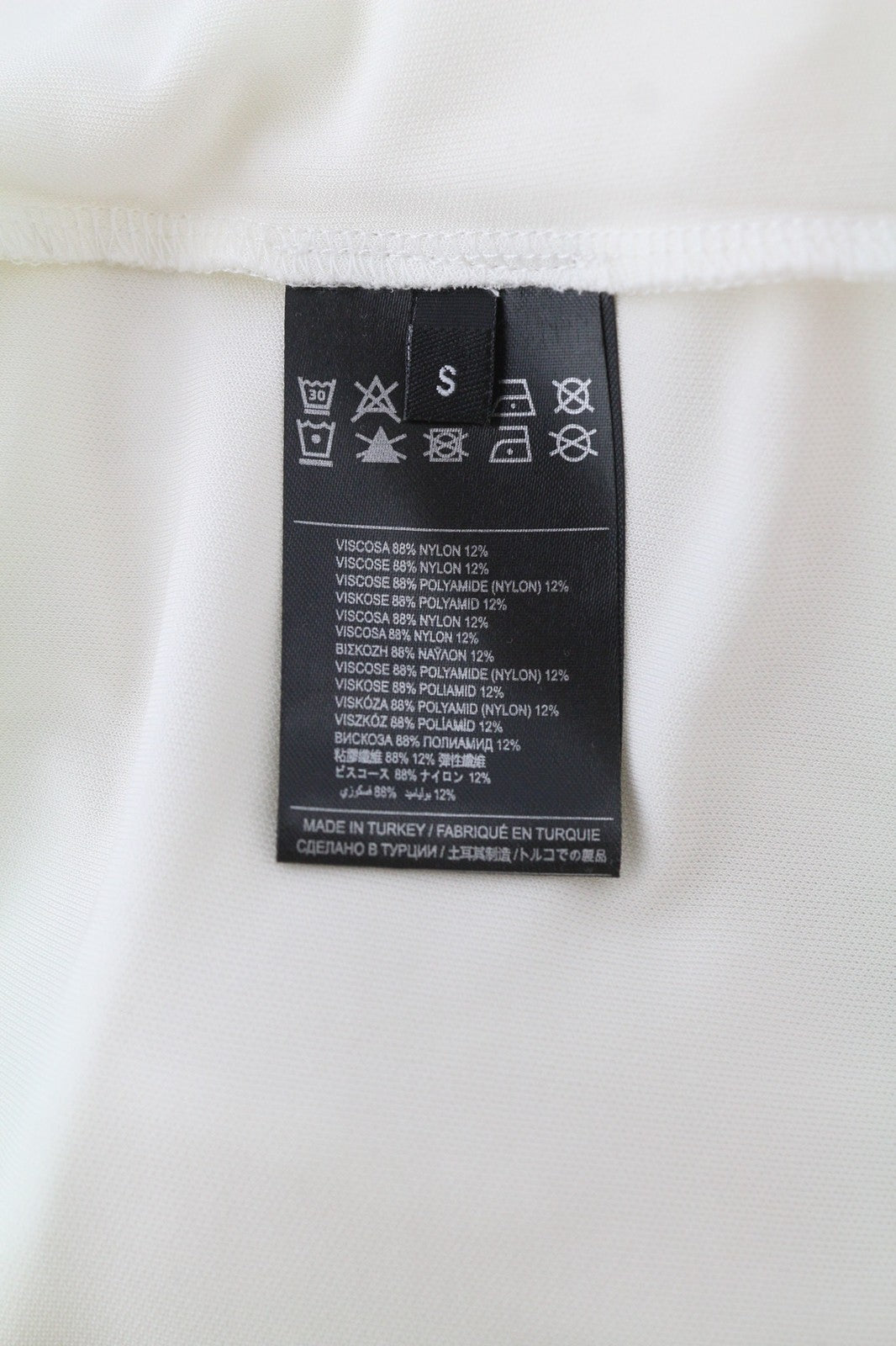 RICHMOND Women`s T-Shirt S Off White Short Sleeve Strap Zipper  All Seasons