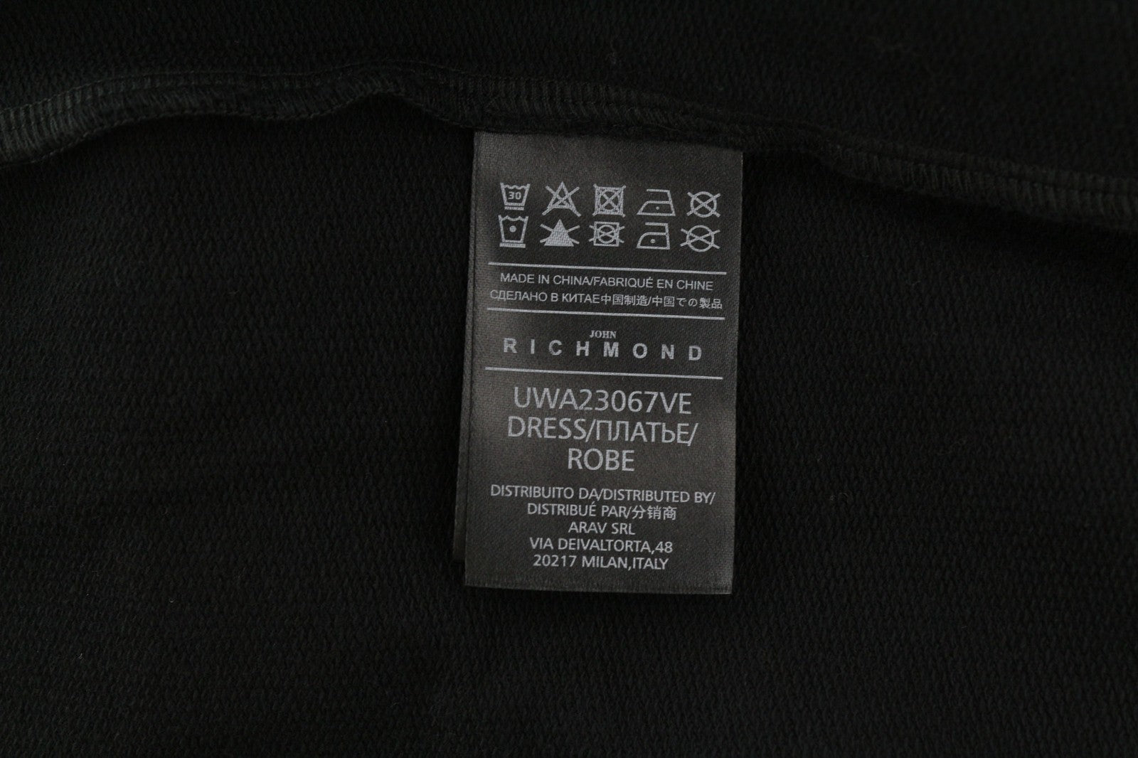 JOHN RICHMOND Womens`s Classic S Black Long Sleeve  Knee-Length All Seasons