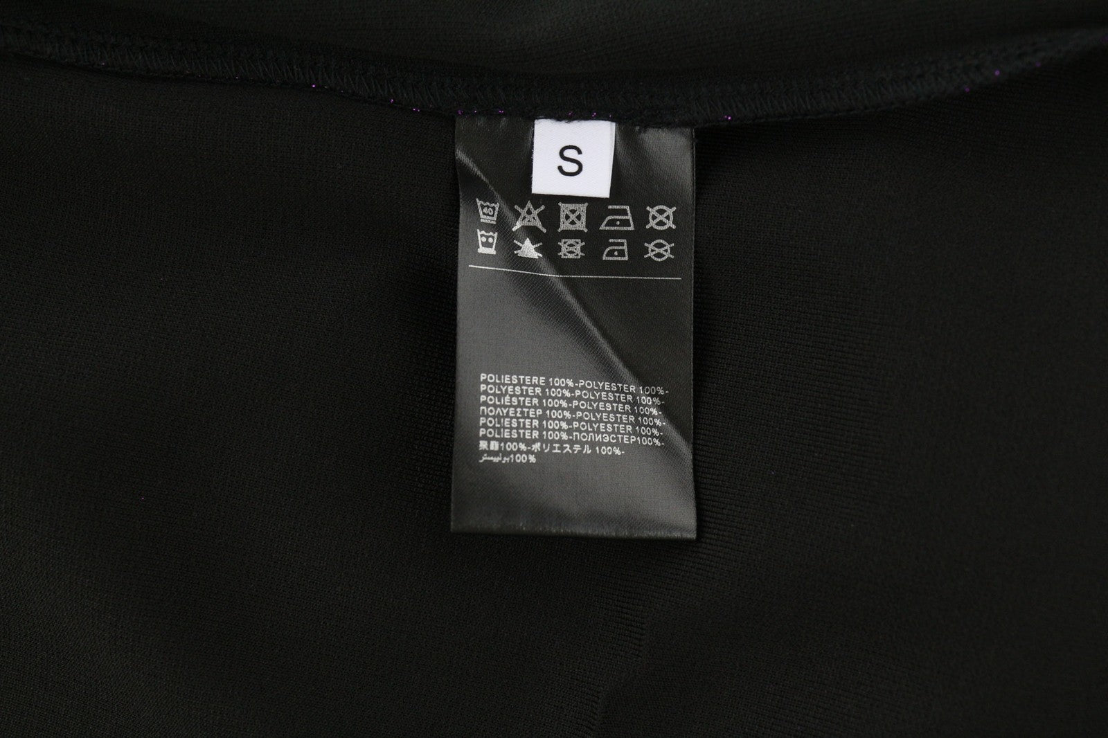 JOHN RICHMOND Womens Classic S Violet Glitter Cut-Out Fitted Long Sleeve Short