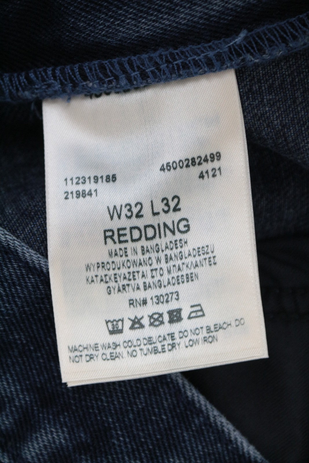 WRANGLER Redding Men's Jeans W32/L32 Loose Straight Fit Blue Pure Cotton Denim