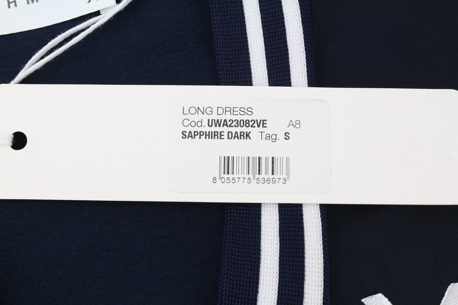 RICHMOND Womens Classic S Dark Blue Long Sleeve Split V-Neck Fitted Front