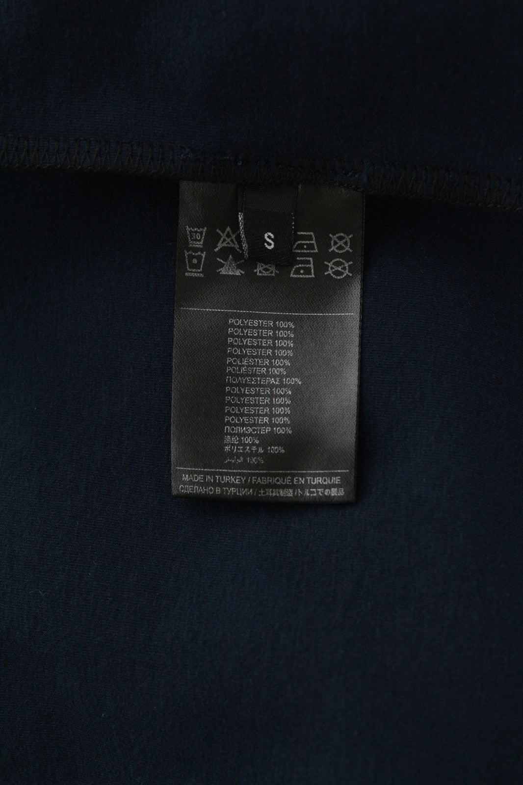 RICHMOND Womens Classic S Dark Blue Long Sleeve Split V-Neck Fitted Front