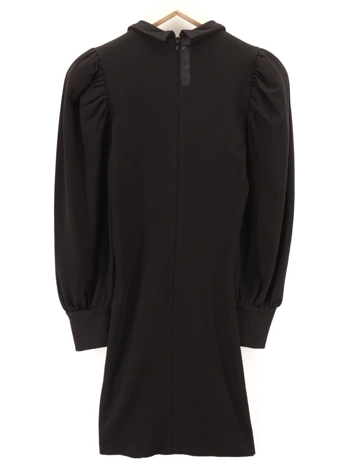 JOHN RICHMOND Womens Classic S Black Puff Long Sleeves Ruffle Polo Zipper Mini