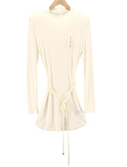 RICHMOND Womens Classic S White Mock Neck Long Sleeve Strap All Seasons  Short