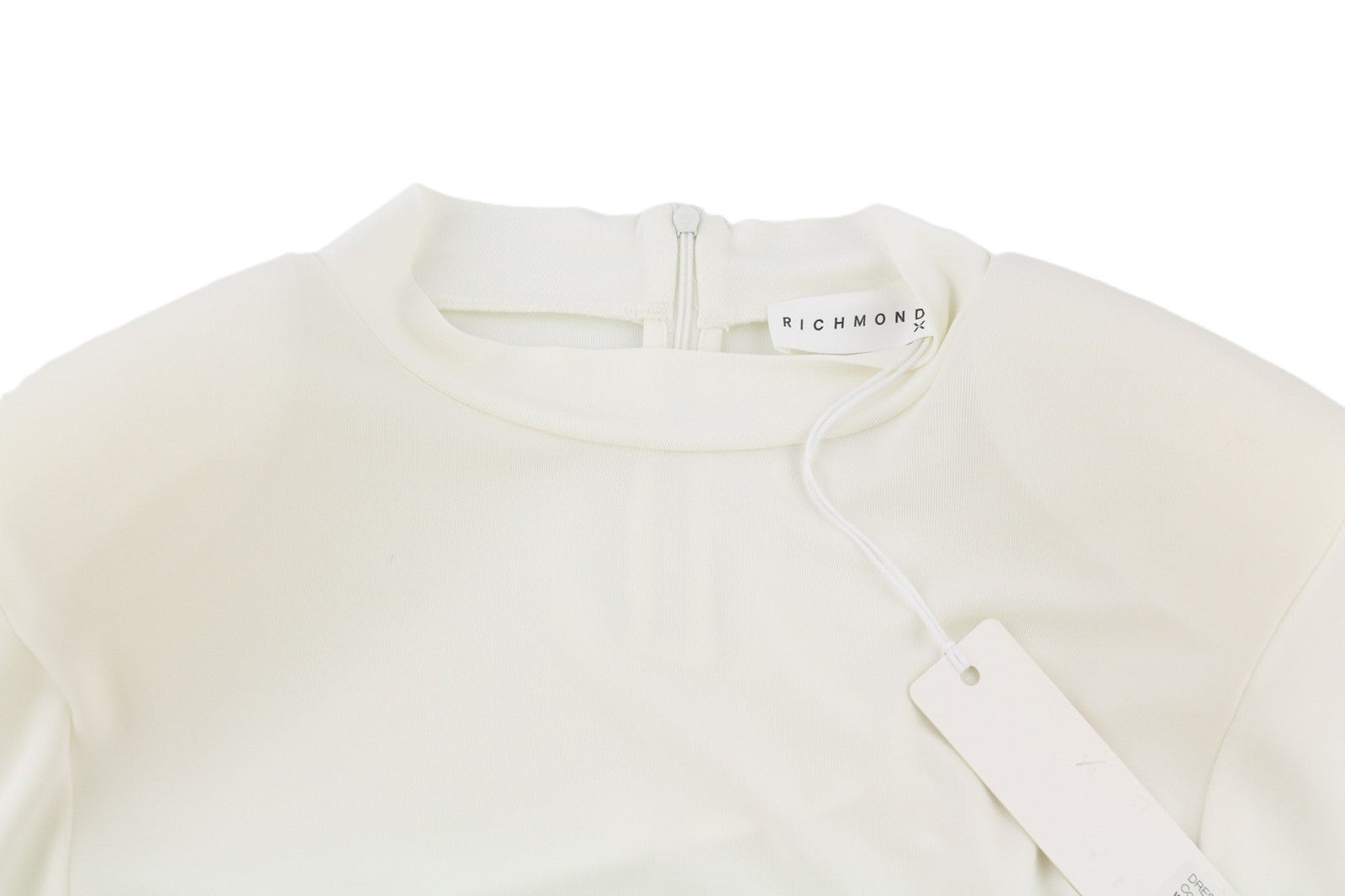 RICHMOND Womens Classic S White Mock Neck Long Sleeve Strap All Seasons  Short