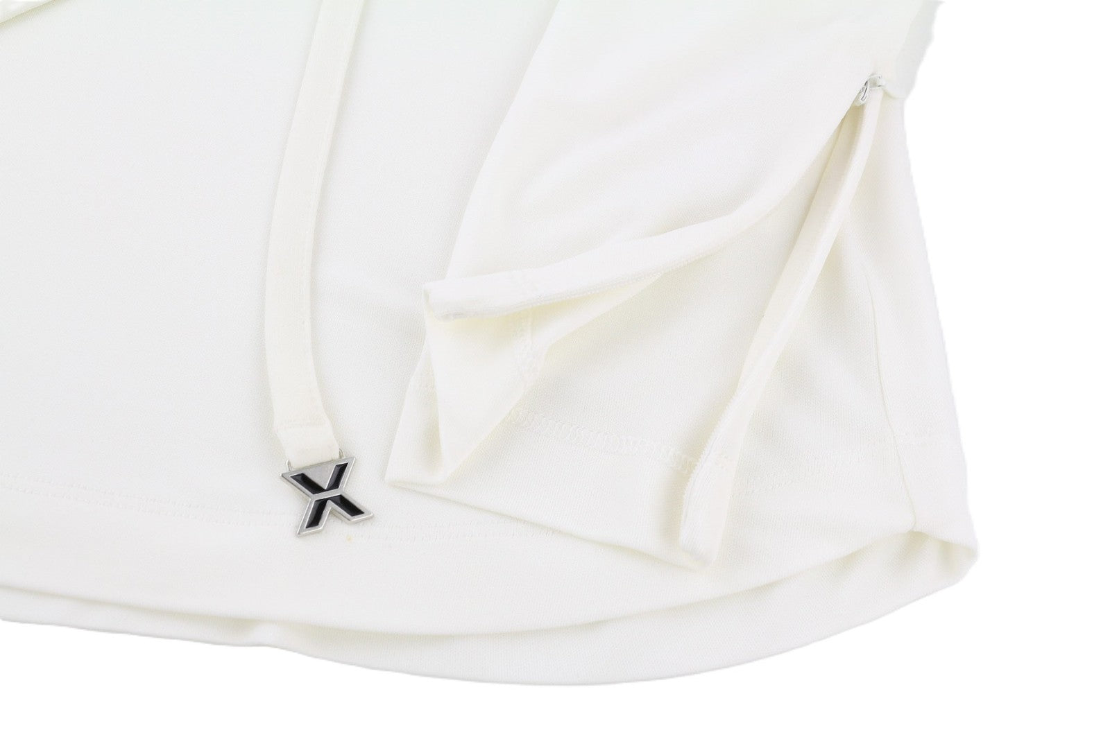 RICHMOND Womens Classic S White Mock Neck Long Sleeve Strap All Seasons  Short