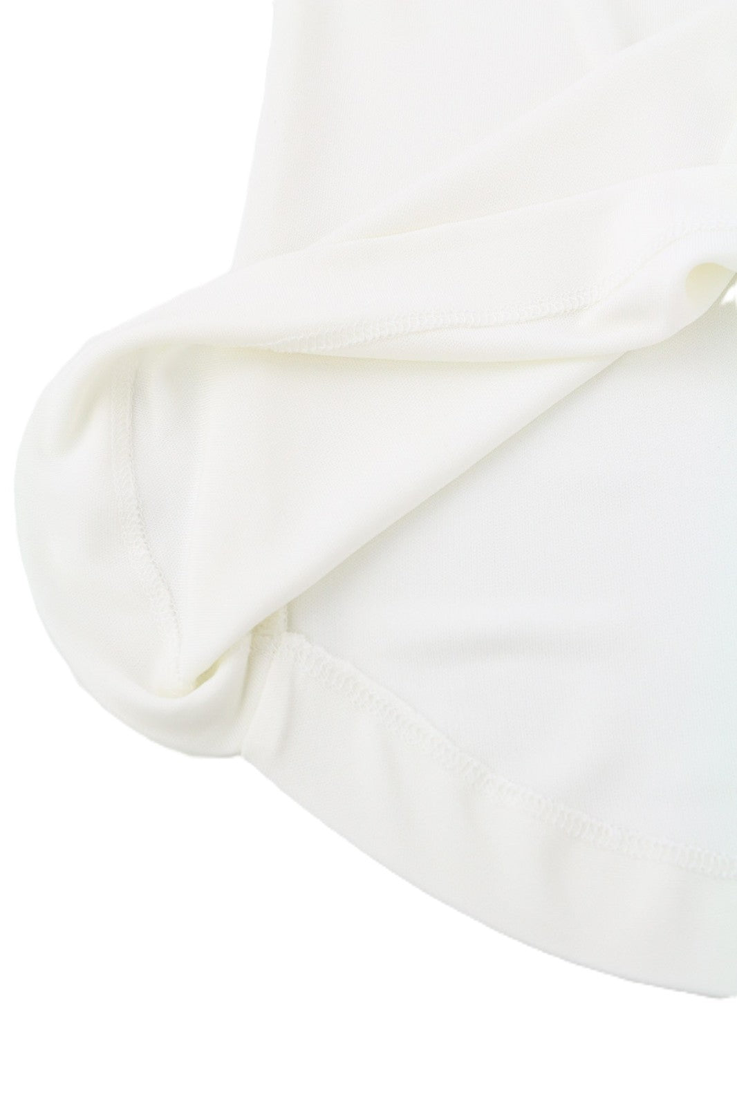 RICHMOND Womens Classic S White Mock Neck Long Sleeve Strap All Seasons  Short