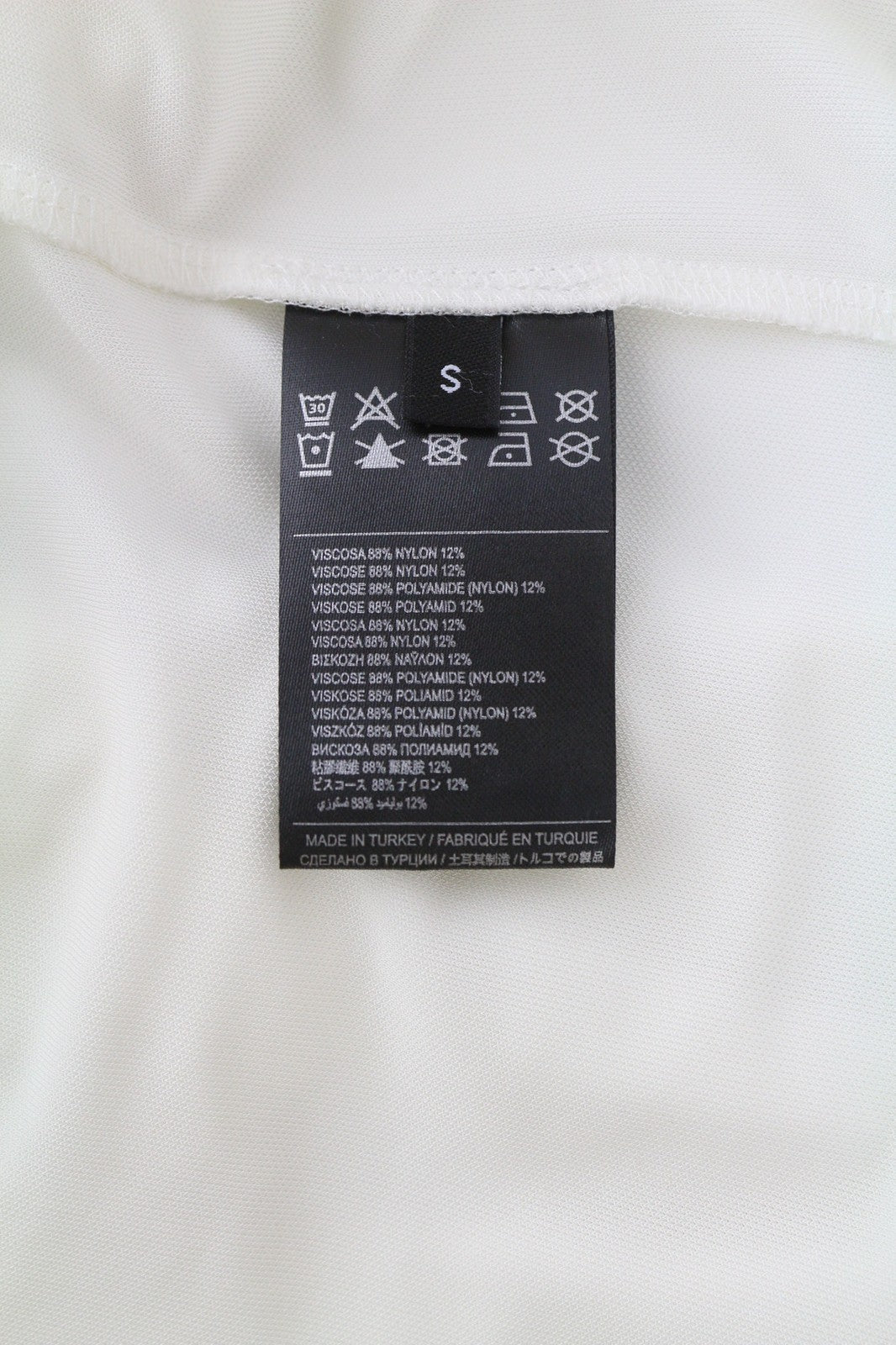 RICHMOND Womens Classic S White Mock Neck Long Sleeve Strap All Seasons  Short