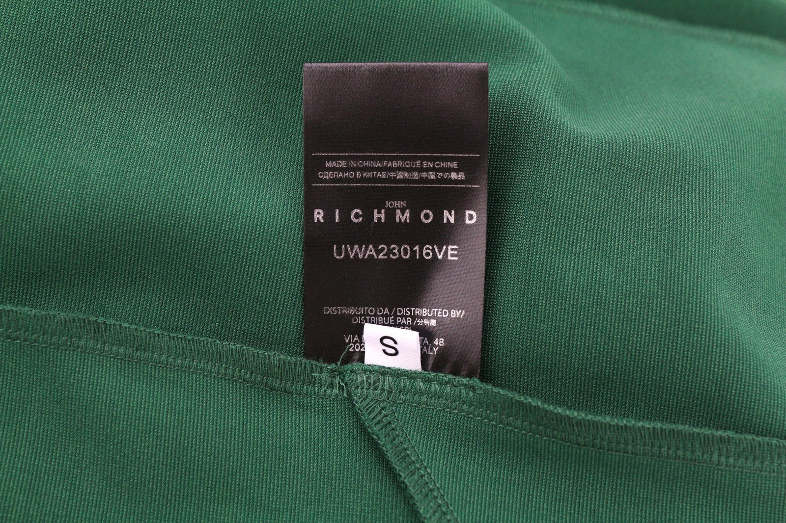 JOHN RICHMOND Womens Classic S Green Long Sleeve Cut-Out  All Seasons Short