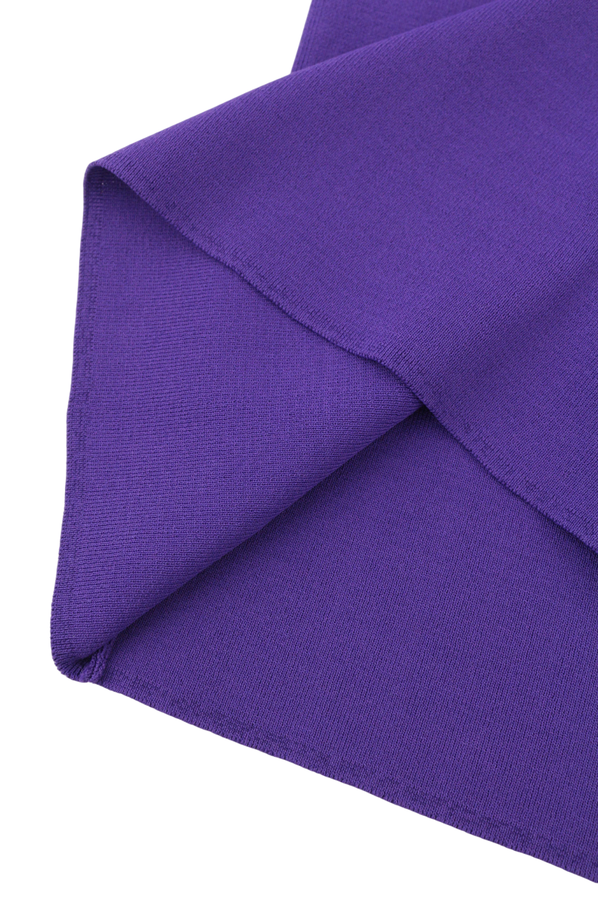 JOHN RICHMOND Women Set S Violet Long Sleeve Sweatshirt Zipper Knee-Length Skirt