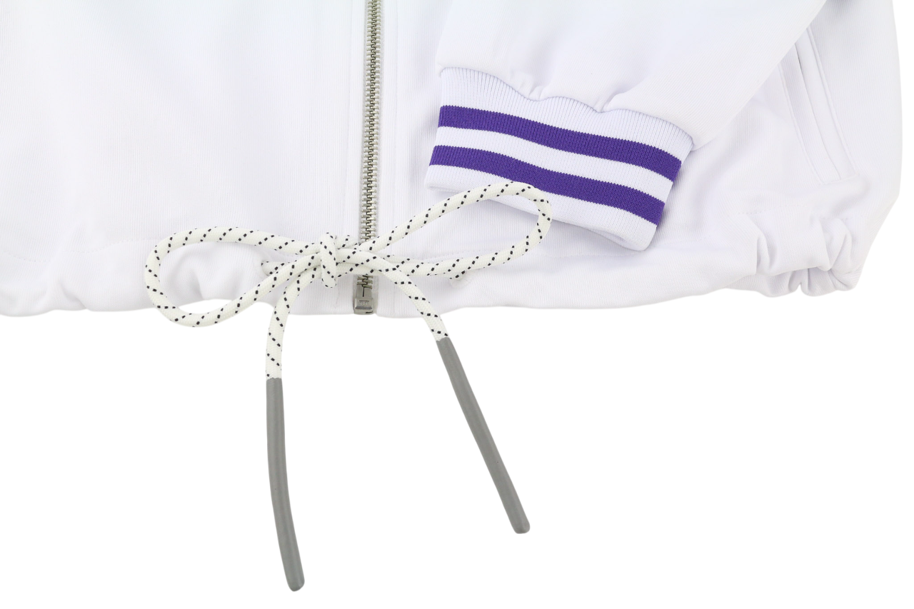 JOHN RICHMOND Women Set S Violet Long Sleeve Sweatshirt Zipper Knee-Length Skirt