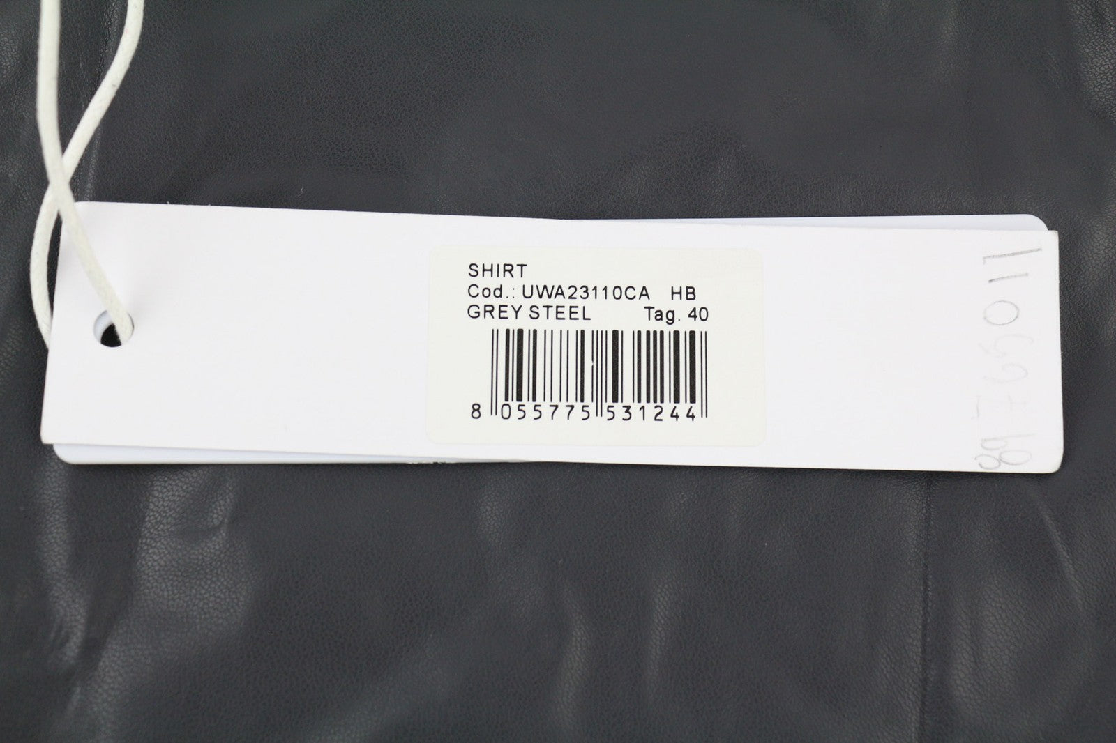 JOHN RICHMOND Womens Set S Grey Fake Leather Buttoned Outfits Regular 2 Pc