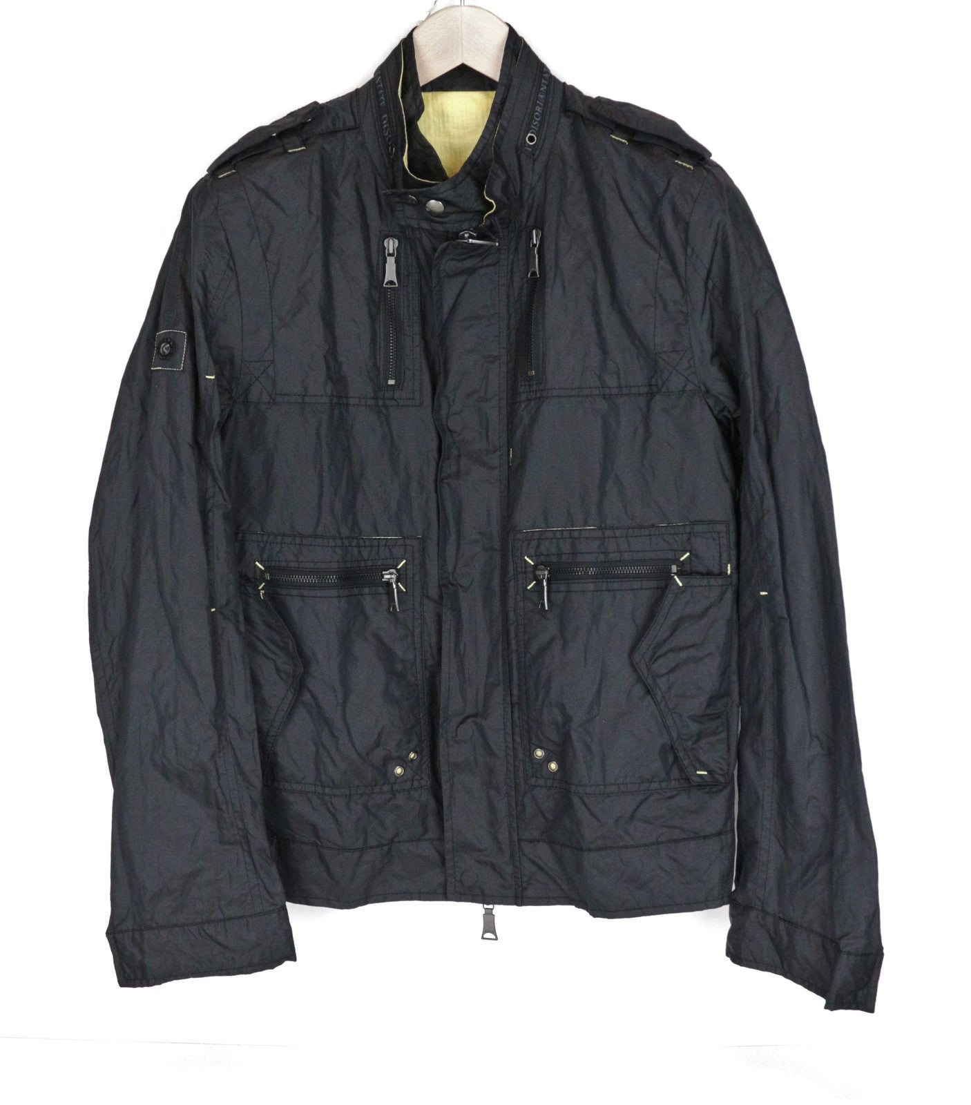 RICHMOND Men's Jacket 48 Black Zipped Single-Breasted Lightweight Long Sleeved