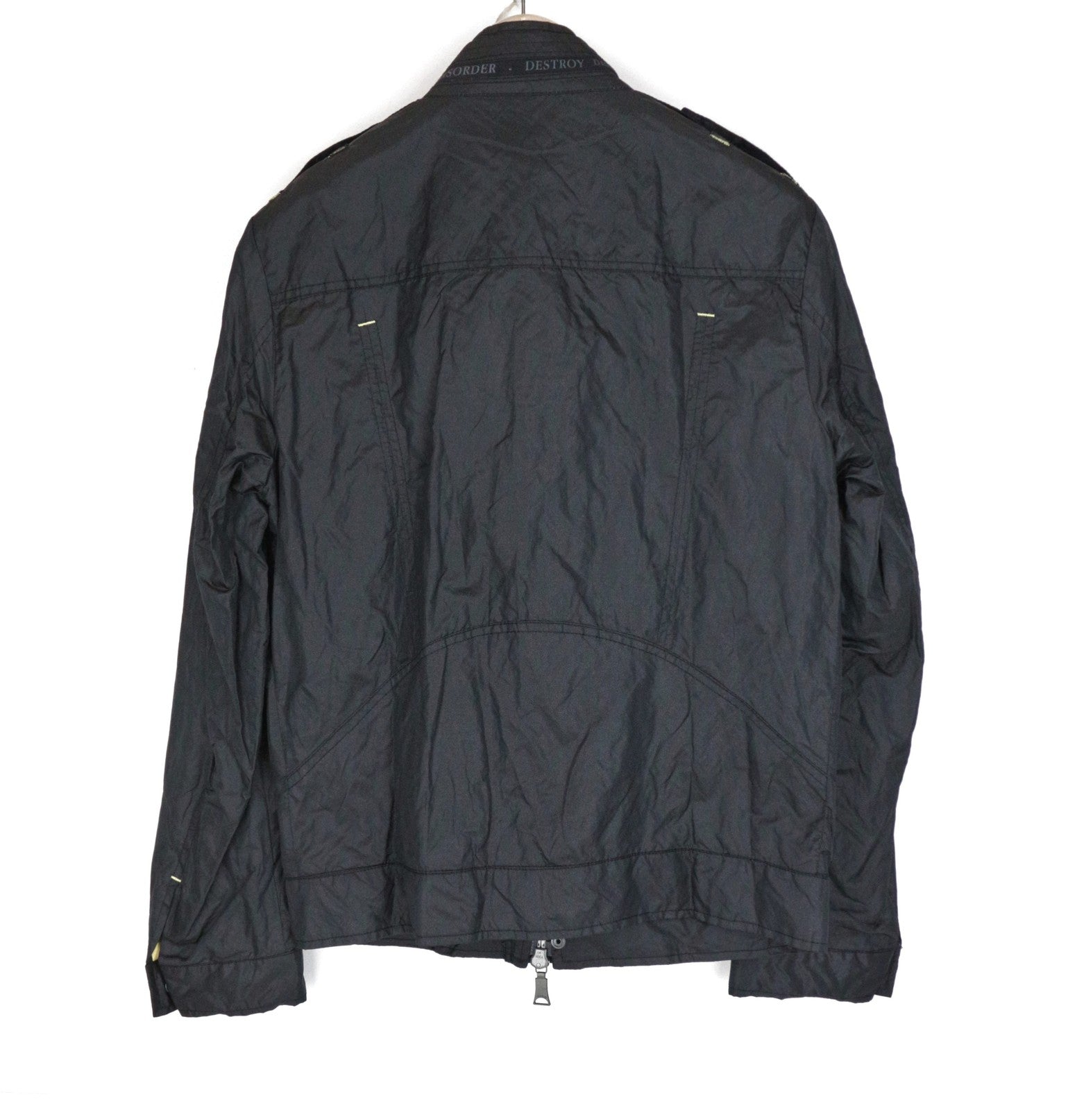 RICHMOND Men's Jacket 48 Black Zipped Single-Breasted Lightweight Long Sleeved