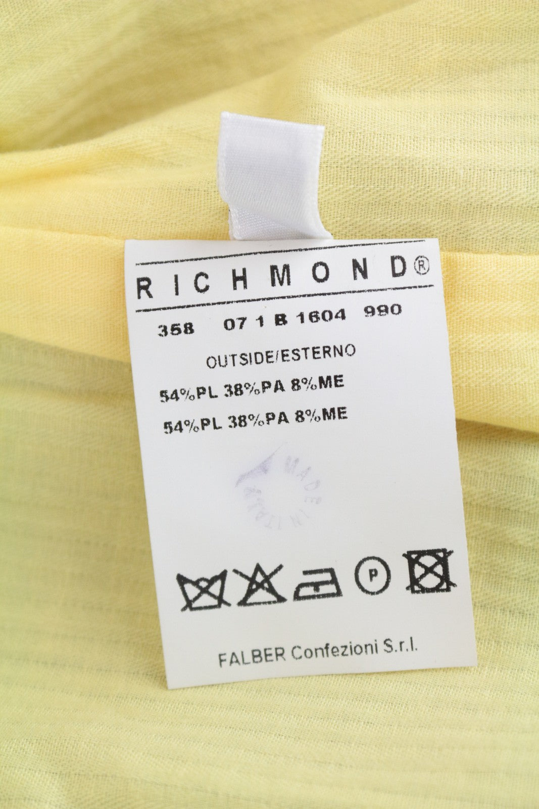 RICHMOND Men's Jacket 48 Black Zipped Single-Breasted Lightweight Long Sleeved