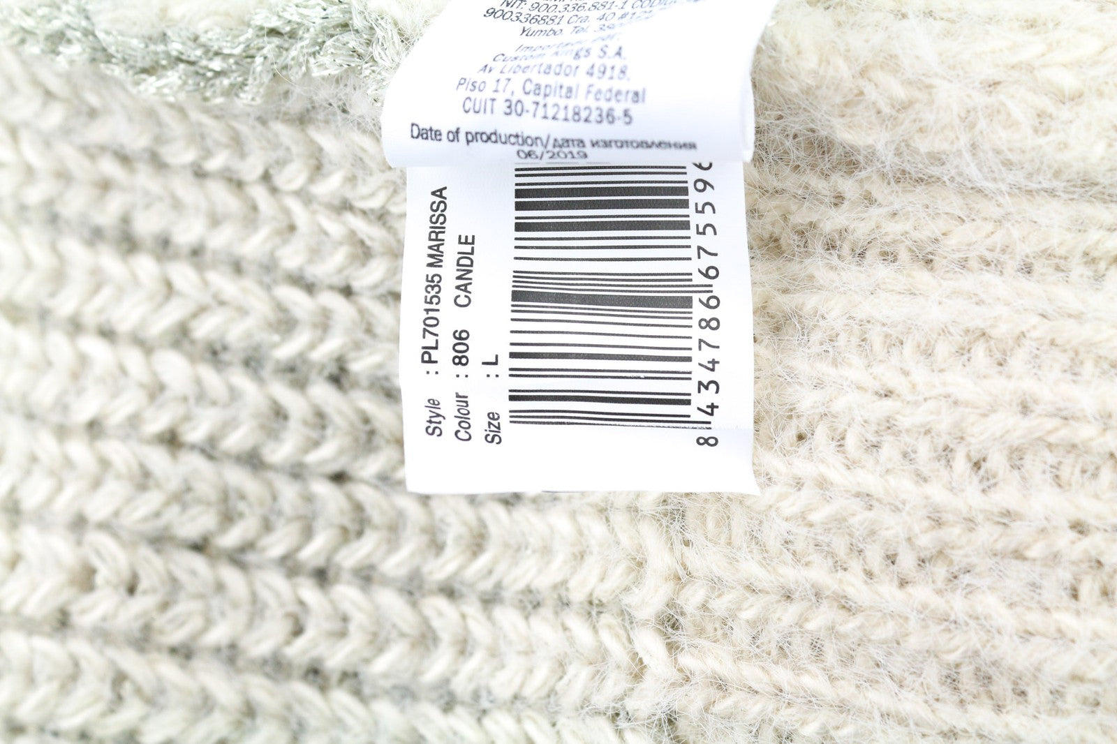 PEPE JEANS Marissa Womens Jumper L Off-White Wool  Knitted Pullover