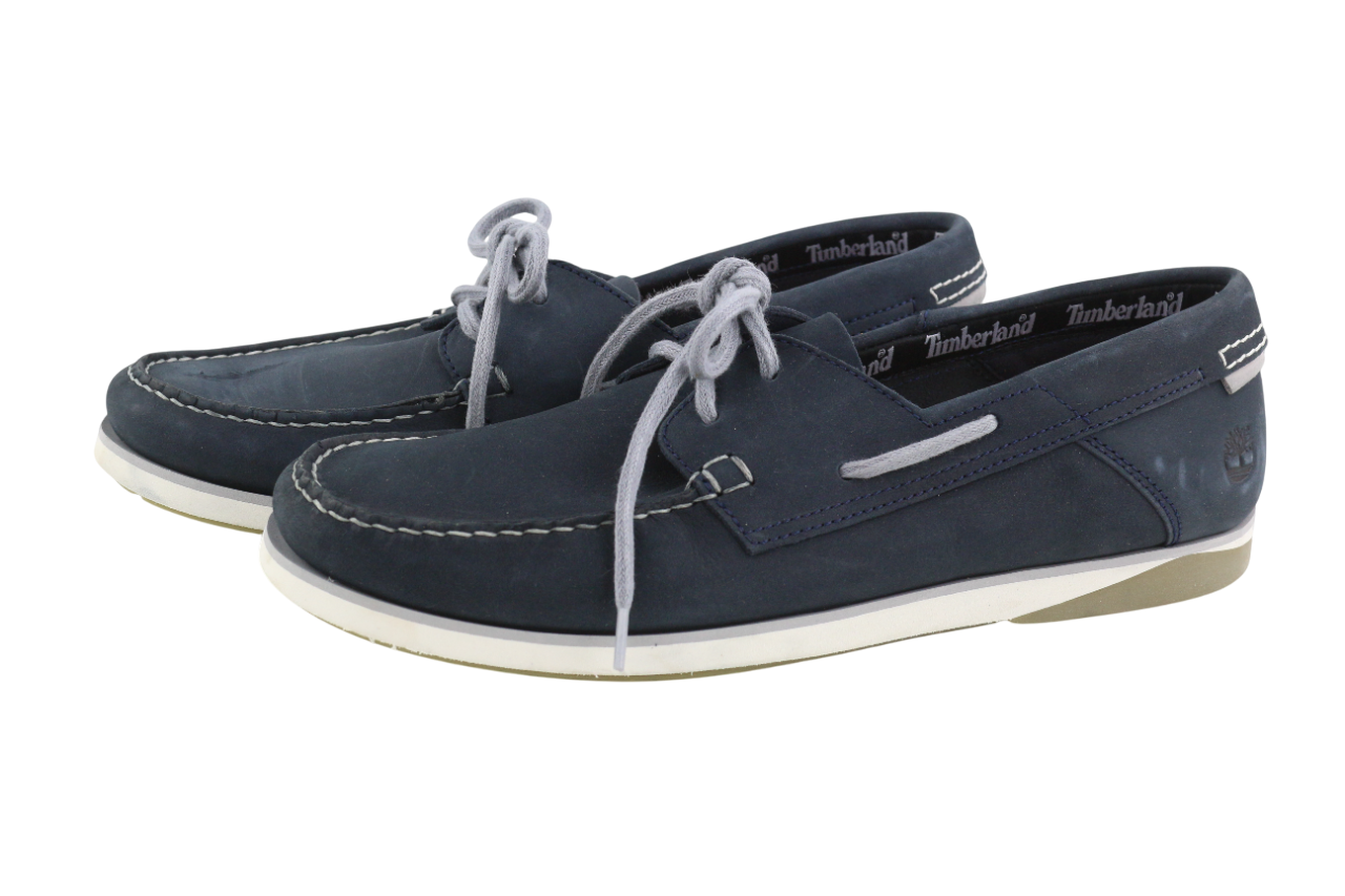 TIMBERLAND A416H Mens Shoes EU44 UK9.5 Blue Leather Lop Top Almond Toe