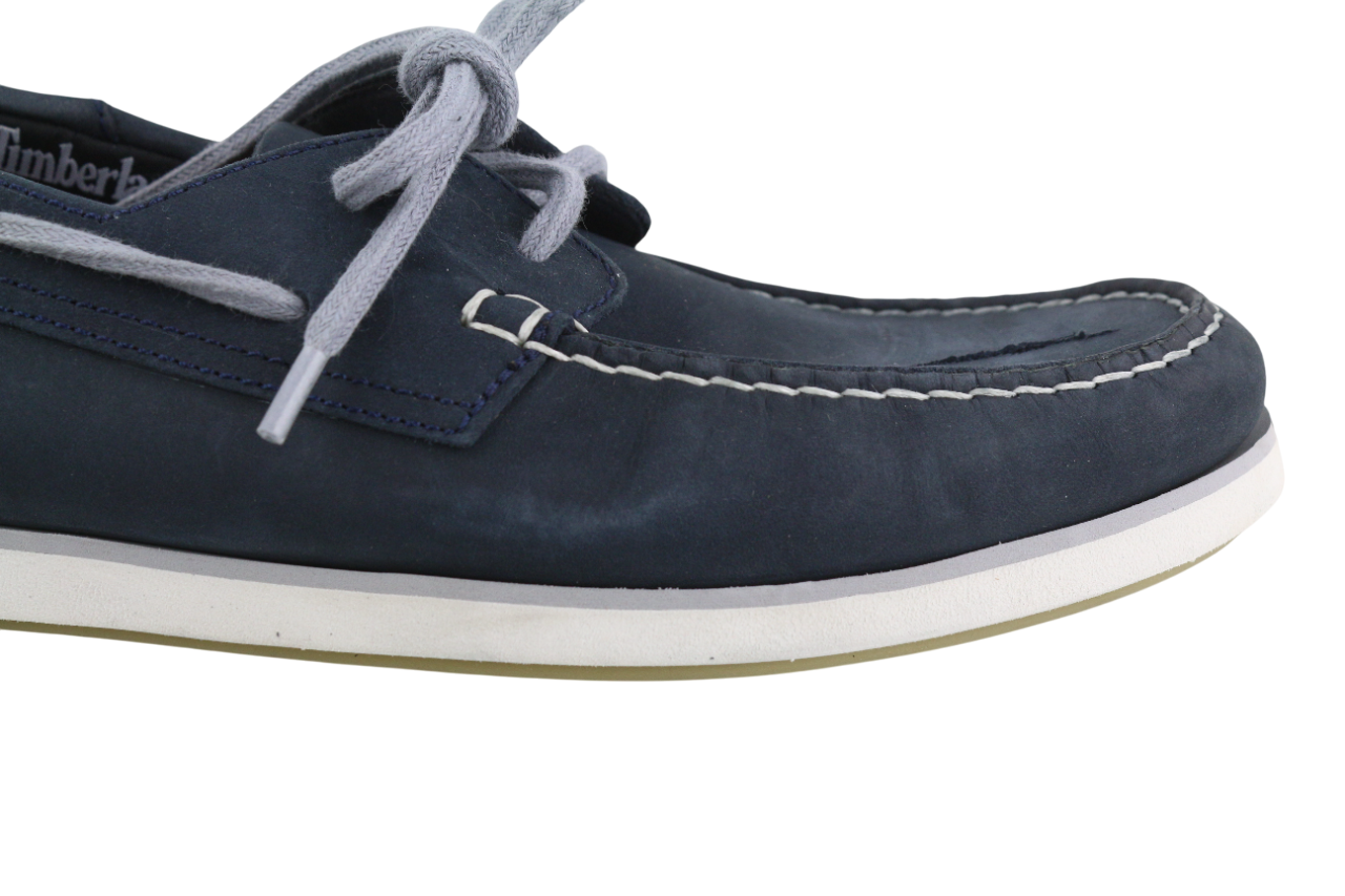 TIMBERLAND A416H Mens Shoes EU44 UK9.5 Blue Leather Lop Top Almond Toe