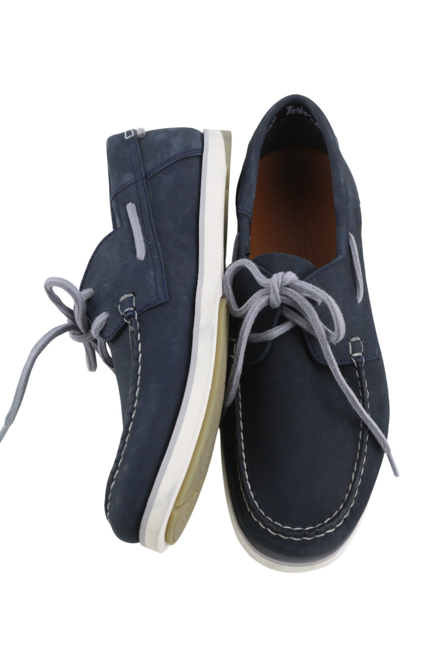 TIMBERLAND A416H Mens Shoes EU44 UK9.5 Blue Leather Lop Top Almond Toe