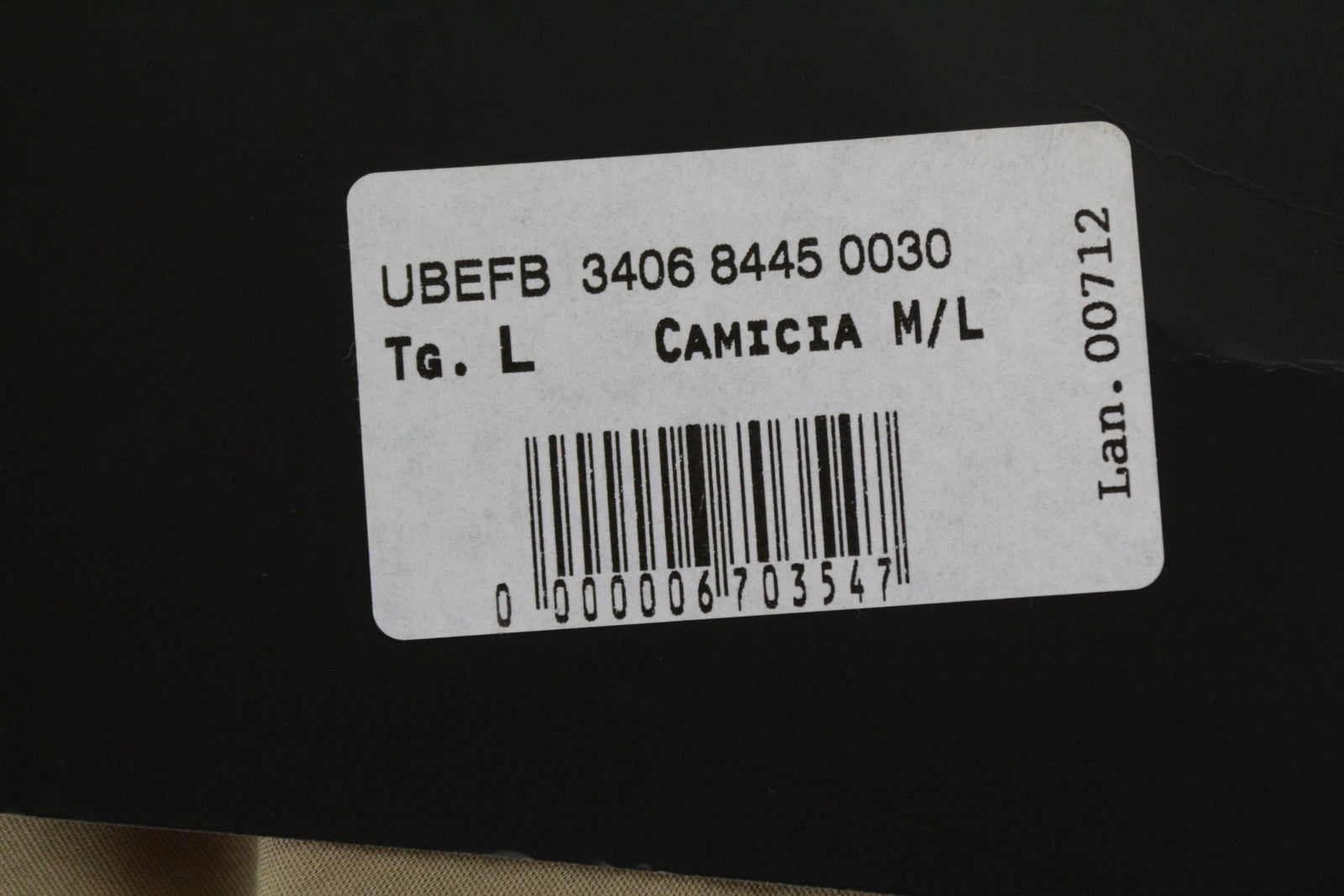 RICHMOND Men's Shirt L Light Brown Stretch Cotton Long Sleeve Button-Up Fit