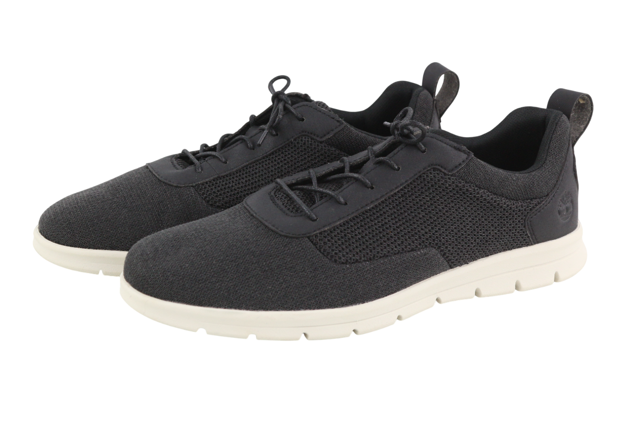 TIMBERLAND A2QXW Mens Sneakers EU40-EU41 Black Almond Toe Lace Up ReBOTL