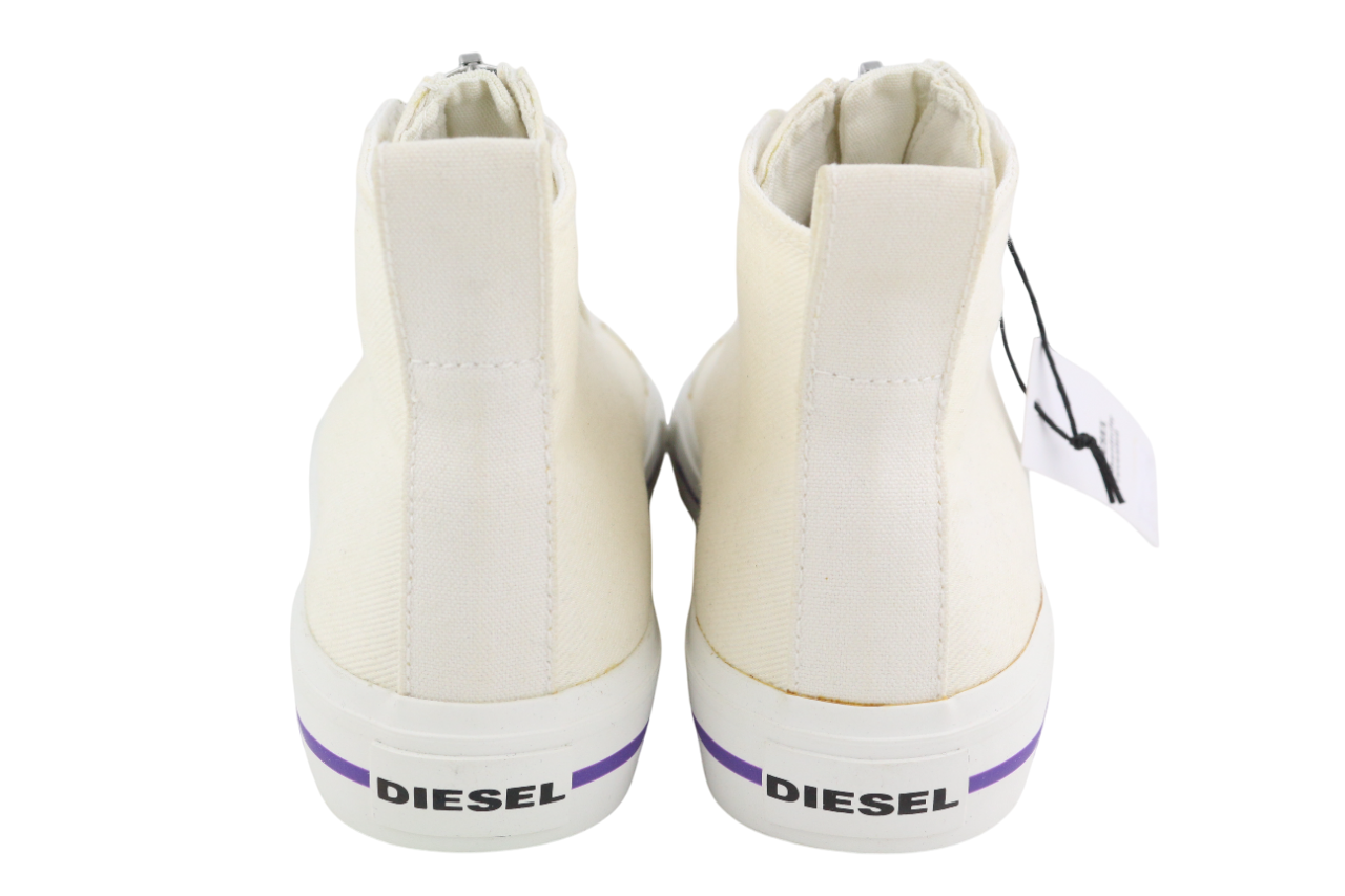 DIESEL S-Astico Mzip Womens Sneakers EU40.5 Zipper Almond Toe RRP€180
