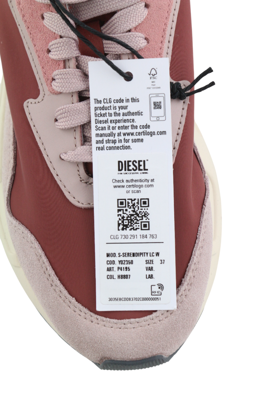 DIESEL S-Serendipity LC Womens Sneakers EU37 Purple Low Top Lace Up RRP€150