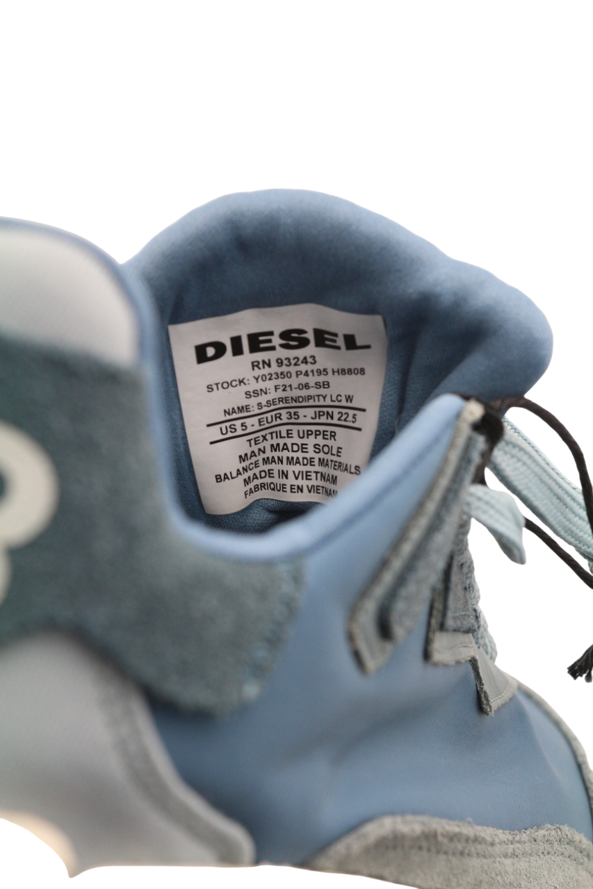 DIESEL S-Serendipity LC Womens Sneakers EU35 Blue Low Top Lace Up RRP€150