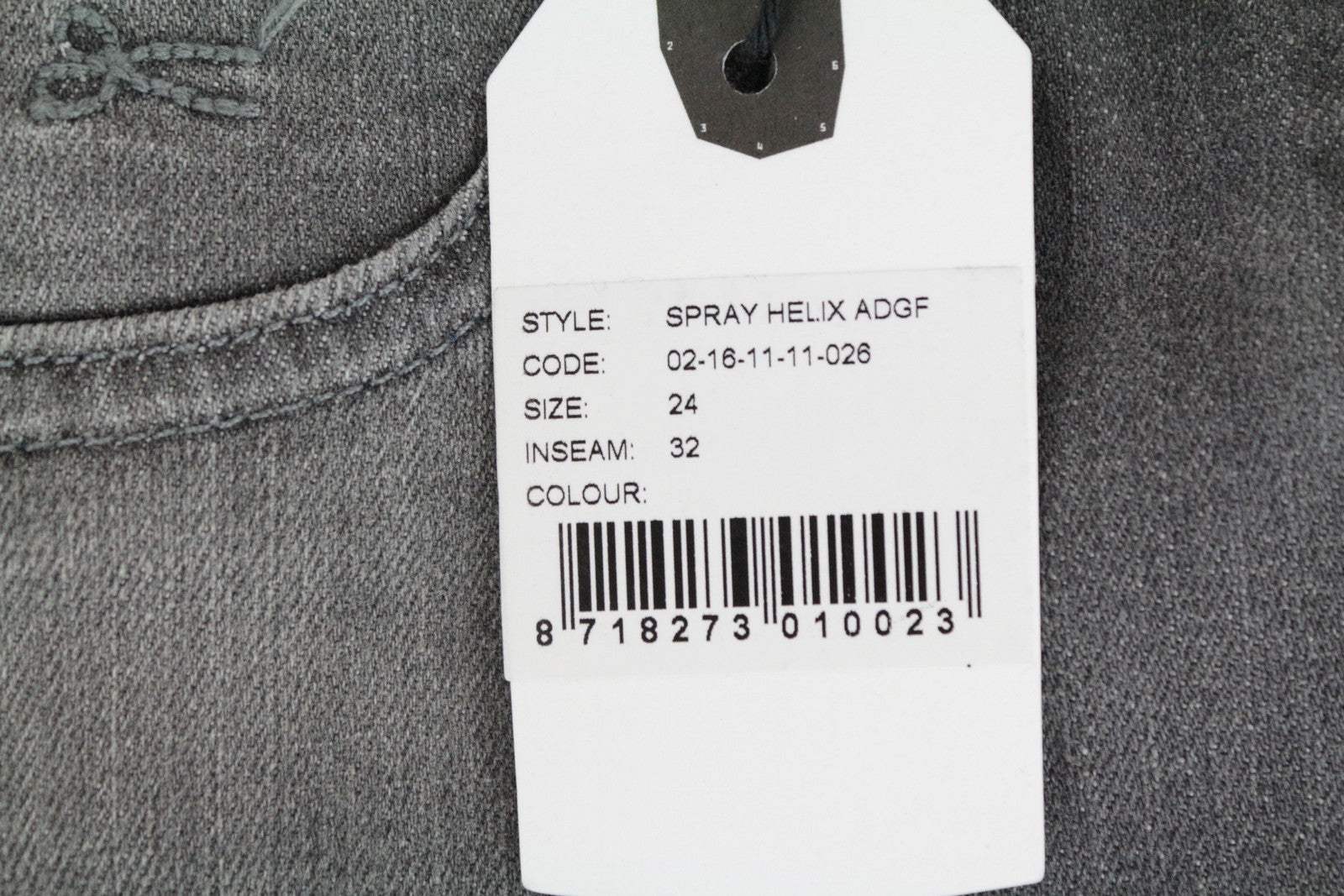 DENHAM Spray Helix Women's Jeans W24/L32 Super Skinny Washed Grey Cotton Fit