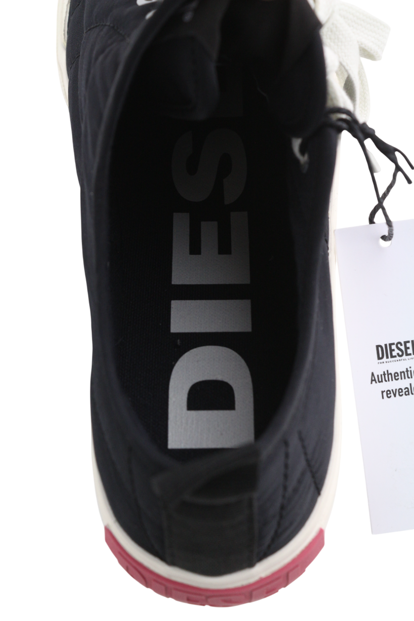 DIESEL S-Muji LC Womens Sneakers EU41 Black Low Top Lace Up Almond Toe RRP€160