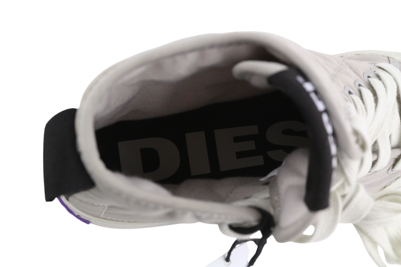 DIESEL S-Muji MC Womens Sneakers EU40 Light Grey High Top Almond Toe RRP€180