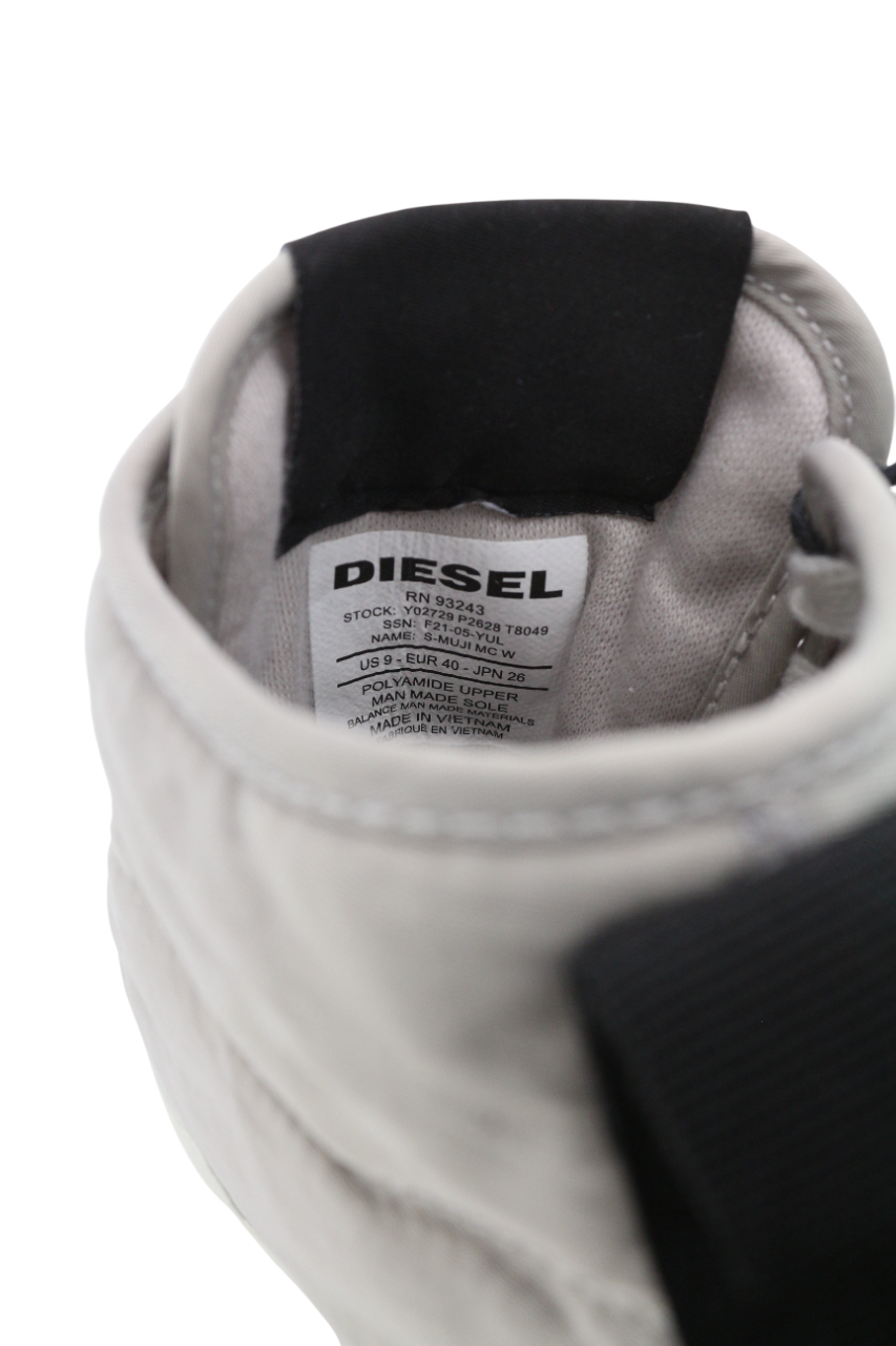 DIESEL S-Muji MC Womens Sneakers EU40 Light Grey High Top Almond Toe RRP€180