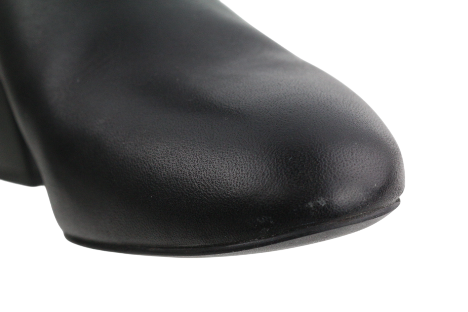 DIESEL Jaynet MAB Womens Boots EU38 Black Leather Zipper Almond Toe RRP€290