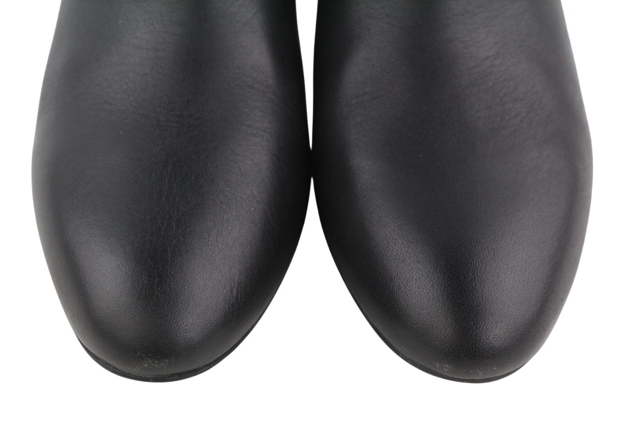 DIESEL Jaynet MAB Womens Boots EU38 Black Leather Zipper Almond Toe RRP€290