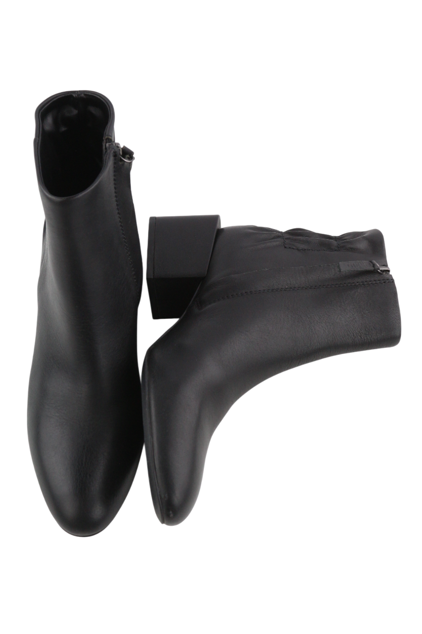 DIESEL Jaynet MAB Womens Boots EU38 Black Leather Zipper Almond Toe RRP€290